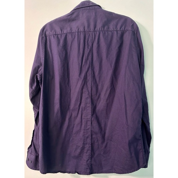 Marc Anthony Slim-Fit Stretch Shirt | Purple Fall Button-Down Top L - Picture 2 of 3
